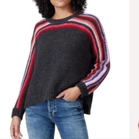 Xirena Alpaca Blend Striped Color Blocked Sweater Size M - Picture 1 of 7